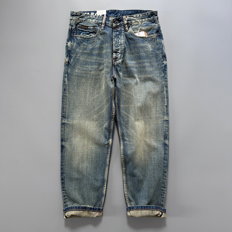 Levis Jeans 501 - 13.5온스 남성용 일본산 인디고 블루 셀비지