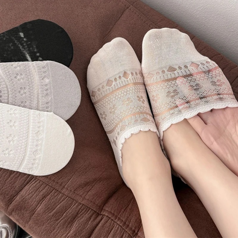 여성용 레이스 오픈워크 발레 양말, 보이지 않는 노쇼  - Invisibility Sock Loafer 리뷰 및 가격